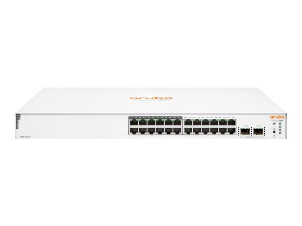HPE Networking Instant On 1830 24G 12p Class4 PoE 2SFP 195W Switch - Switch - Smart - 12 x 10/100/1000 + 12 x 