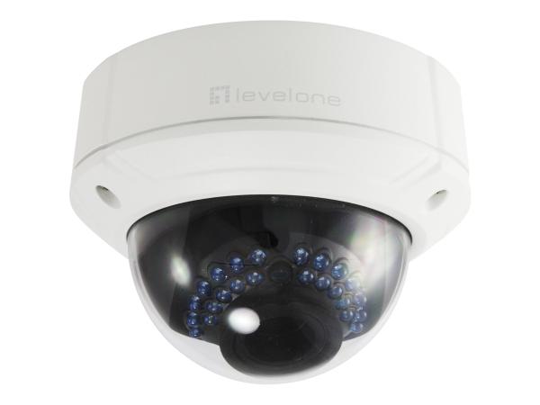 LevelOne FCS-3085 - Netzwerk-Überwachungskamera - Kuppel - Außenbereich - Vandalismussicher / Wetterbeständ