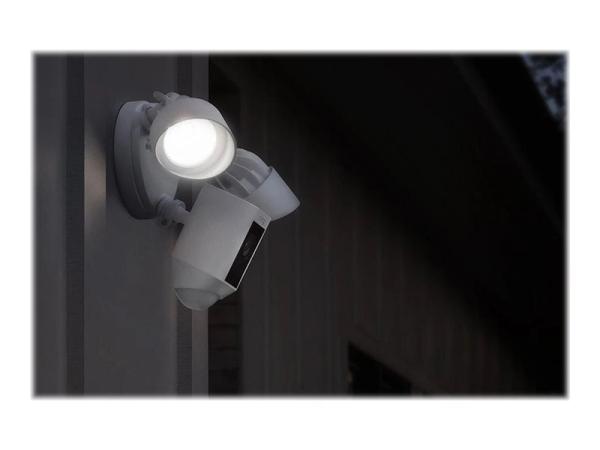 Ring Floodlight Cam Wired Plus - Netzwerk-Überwachungskamera - Außenbereich - wetterfest - Farbe (Tag&Nacht)