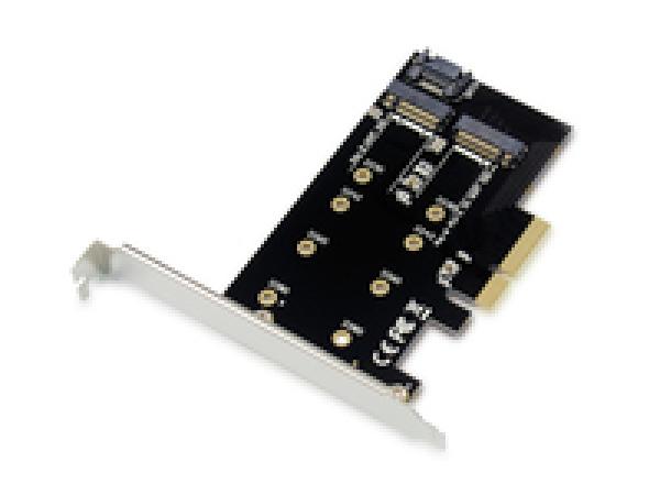 Conceptronic EMRICK 2-in-1-M.2-SSD-PCIe-Adapter SATA AHCI NVMe - PCIe - M.2 - PCIe 3.0 - Passiv - China - JMB5