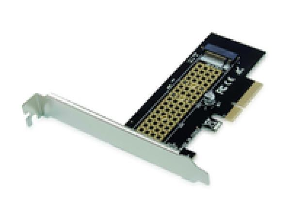 Conceptronic EMRICK M.2-NVMe-SSD-PCIe-Adapter - PCIe - M.2 - PCIe 3.0 - Schwarz - Edelstahl - Passiv - China