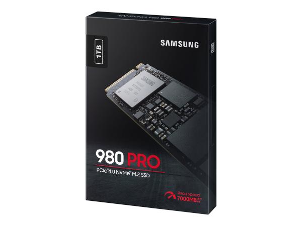 Samsung 980 PRO MZ-V8P1T0BW - SSD - verschlüsselt - 1 TB - intern - M.2 2280 - PCIe 4.0 x4 (NVMe)