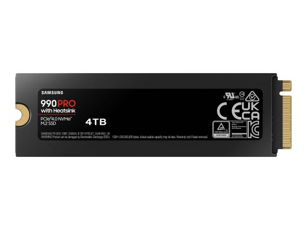 Samsung 990 PRO MZ-V9P4T0GW - SSD - verschlüsselt - 4 TB - intern - M.2 2280 - PCIe 4.0 x4 (NVMe)
