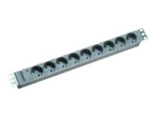 Bachmann Steckdosenleiste (Rack - einbaufähig) - 3600 Watt - Ausgangsanschlüsse: 9 (Stromversorgung)