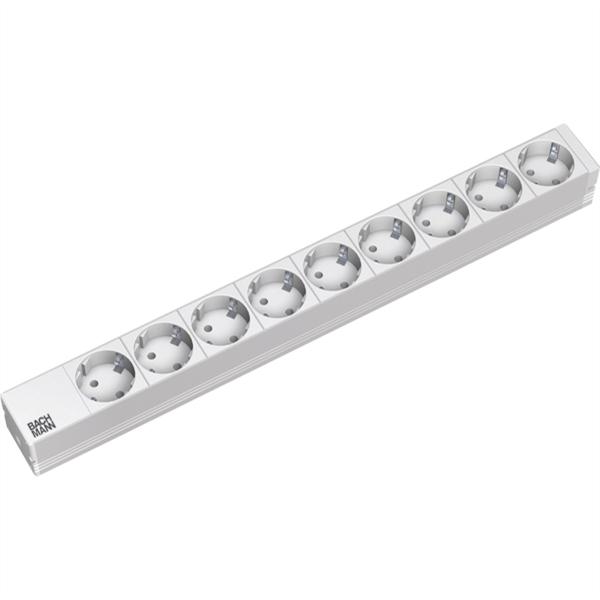 Bachmann Steckdosenleiste (Rack - einbaufähig) - 3600 Watt - Ausgangsanschlüsse: 9 (Stromversorgung)
