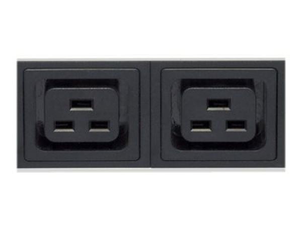 Intellinet 19" 8-fach Steckdosenleiste mit C19-Kaltgerätesteckdosen, PDU mit abnehmbarem Stromkabel (2 m)