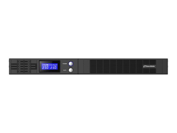 PowerWalker VI 750 R1U - USV (Rack - einbaufähig) - AC 165-290 V - 450 Watt - 750 VA - 9 Ah - RS-232, USB - A