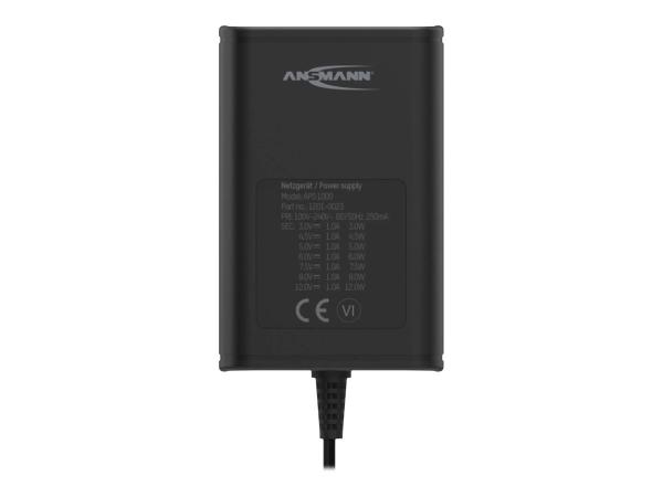 Ansmann APS 1000 - Netzteil - 12 Watt - 1 A - Schwarz