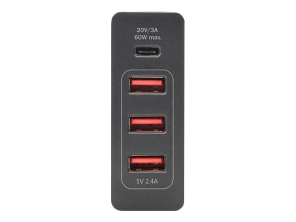 DIGITUS 4-Port Universal USB-Ladeadapter, USB Type-C