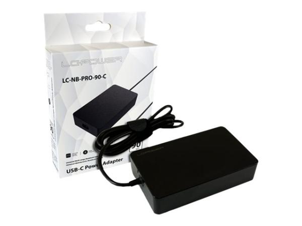 LC-Power LC-NB-PRO-90-C - Netzteil - 90 Watt - 4.5 A (24 pin USB-C)