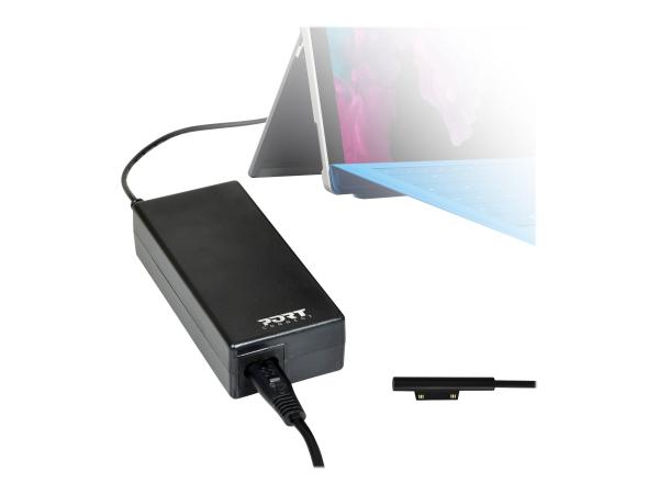 PORT Designs PORT Connect - Netzteil - Wechselstrom 100-240 V - 60 Watt - für Microsoft Surface Book, Go, Lap