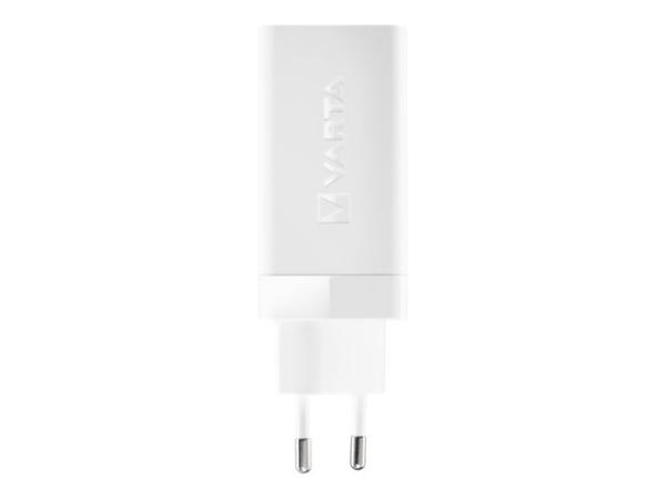 Varta Netzteil - 65 Watt - 3.25 A - PD, QC 3.0 - 3 Ausgabeanschlussstellen (USB, 2 x USB-C)