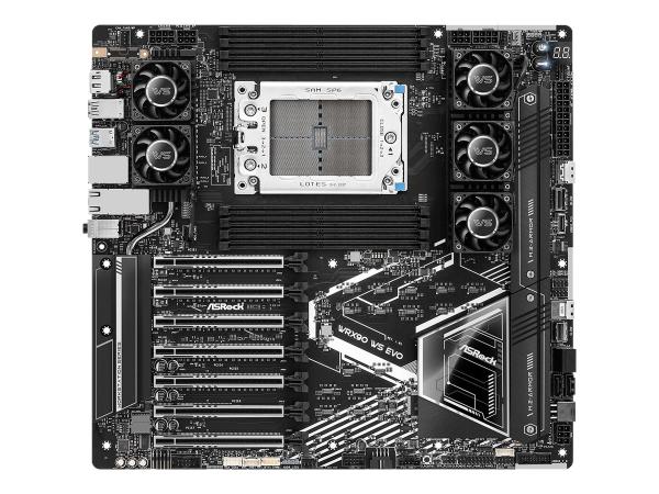 ASRock WRX90 WS EVO - Motherboard - E-ATX / SSI EEB - Socket sTR5 - AMD WRX90 Chipsatz - USB-C 3.2 Gen 2x2, US