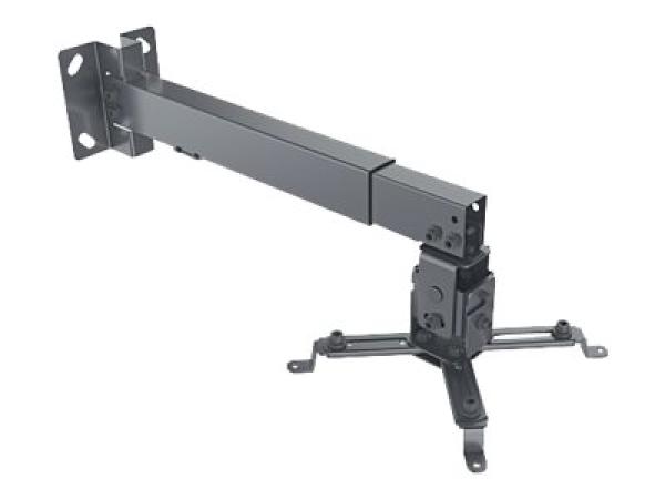 Manhattan Projector Mount, Ceiling or Wall, Tilt & Swivel, Height Range: 43-65cm, Max 20kg, Black, Lifetime Wa
