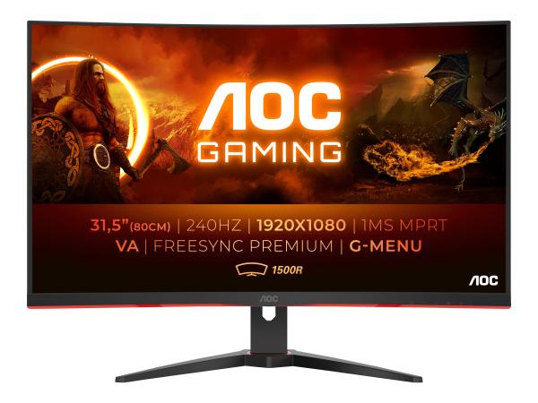 AOC Gaming C32G2ZE - LED-Monitor - Gaming - gebogen - 81.3 cm (32")