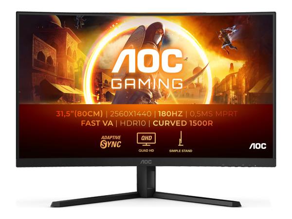 AOC Gaming CQ32G4VE - G4 Series - LED-Monitor - Gaming - gebogen - 81.3 cm (32")