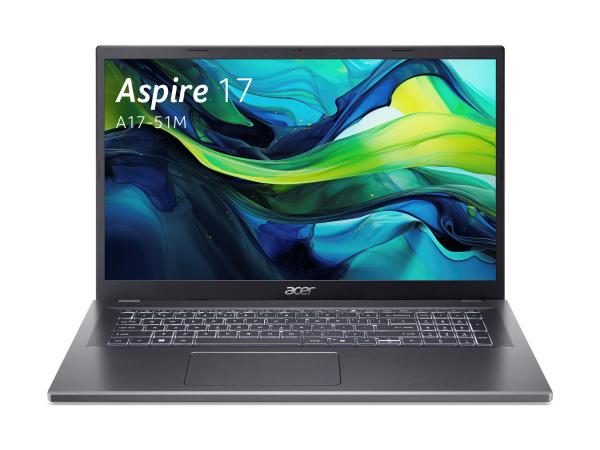 Acer Aspire 17 A17-51M - Intel Core 5 120U / 1.4 GHz - ESHELL - Intel Graphics - 16 GB RAM - 512 GB SSD NVMe -