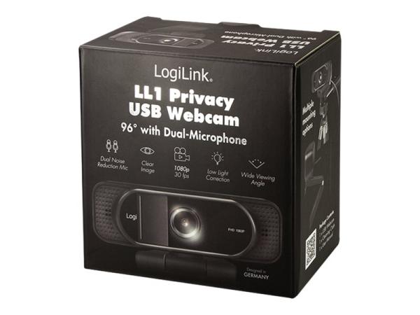 LogiLink LL1 Privacy - Webcam - Farbe - 2 MP