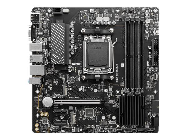 MSI PRO B650M-P - Motherboard - micro ATX - Socket AM5 - AMD B650 Chipsatz - USB-C 3.2 Gen 2x2, USB 3.2 Gen 2,
