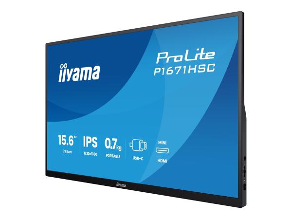 Iiyama ProLite P1671HSC-B1 - LED-Monitor - 39.6 cm (15.6")