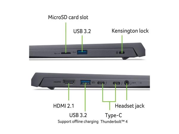 Acer Swift X 14 SFX14-72G - Intel Core Ultra 7 155H / 1.4 GHz - Win 11 Pro - GeForce RTX 4060 - 32 GB RAM - 1.