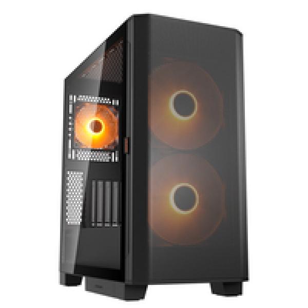 Cougar Gehäuse Midi-Tower Airface FLO ARGB Schwarz - Midi/Minitower - ATX
