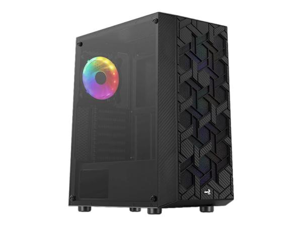 AEROCOOL ADVANCED TECHNOLOGIES AeroCool Hive FRGB - Mid tower - ATX - Seitenteil mit Fenster (gehärtetes Glas