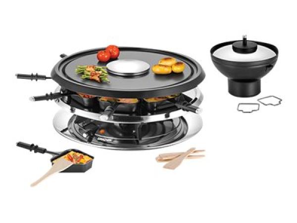 UNOLD RACLETTE 48726 Multi 4 in 1 - Raclette/Fondue/Grill/Heißer Stein
