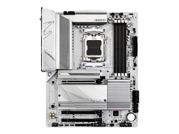 Gigabyte B650 AORUS ELITE AX ICE - Motherboard - ATX - Socket AM5 - AMD B650 Chipsatz - USB-C 3.2 Gen2, USB 3.
