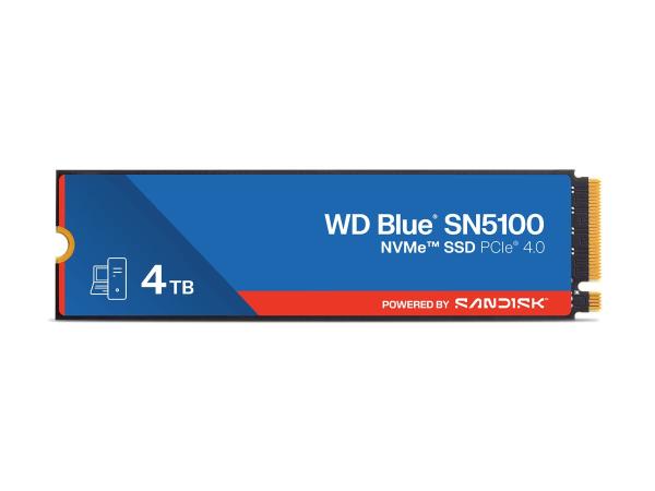 WD Blue SN5100 - SSD - 4 TB - intern - M.2 2280 - PCIe 4.0 x4 (NVMe)