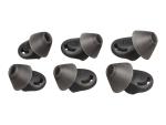 Poly Ohrstöpsel für Bluetooth-Headset - medium - Schwarz (Packung mit 2)