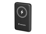 Verbatim Charge 'n' Go - Induktive Power Bank - Magnethalterung - Li-Pol - 10000 mAh - 20 Watt - 2.4 A - Apple