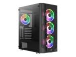 AEROCOOL ADVANCED TECHNOLOGIES AeroCool Prism-G-BK-v3 - Mid tower - ATX - Seitenteil mit Fenster (gehärtetes 