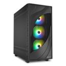 Sharkoon Gehäuse Rebel C80M RGB ATX 1xMetall schwa - Midi/Minitower - ATX