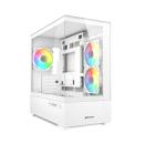 Sharkoon MK6 RGB weiß Tempered Glass x 2 - Midi/Minitower - ATX
