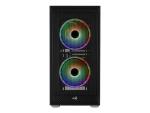 AEROCOOL ADVANCED TECHNOLOGIES AeroCool Graphite-G-BK-v3 - Mid tower - ATX - Seitenteil mit Fenster (gehärtet