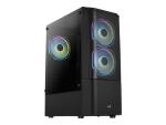 AEROCOOL ADVANCED TECHNOLOGIES AeroCool Quantum Mesh - Mid tower - ATX - Seitenteil mit Fenster (gehärtetes G