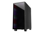 Inter-Tech X-608 Infinity Micro - Tower - micro ATX - Seitenteil mit Fenster (gehärtetes Glas)