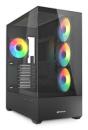 Sharkoon Gehäuse AK6 RGB ATX 1xGlas schwa - Tower - ATX