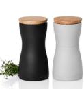 AdHoc Twin MP125 - Salz- und Pfeffermühlen-Set - Schwarz - Grau - Kunststoff - Holz - Keramik - Pfeffer - Sal
