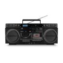 Medion LIFE P66538 Retro-Boombox schwarz - Kassettendeck - MP3