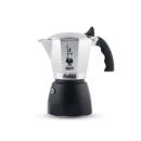 Bialetti Brikka - Mokka-Kanne - 0,17 l - Schwarz - Edelstahl - Aluminium - 4 Tassen - Thermoplast