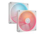 Corsair iCUE Link LX140-R RGB - Gehäuselüfter - Reverse-Lüfterblätter - 140 mm - weiß (Packung mit 2)