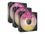 Corsair iCUE Link RX120 MAX RGB Starter Kit - Gehäuselüfter - 120 mm - Schwarz (Packung mit 3)