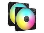 Corsair RS140 ARGB - Gehäuselüfter - 140 mm - Schwarz (Packung mit 2)