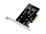 Conceptronic EMRICK 2-in-1-M.2-SSD-PCIe-Adapter SATA AHCI NVMe - PCIe - M.2 - PCIe 3.0 - Passiv - China - JMB5