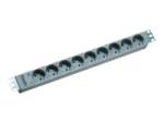 Bachmann Steckdosenleiste (Rack - einbaufähig) - 3600 Watt - Ausgangsanschlüsse: 9 (Stromversorgung)