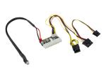 Inter-Tech Stromkabel - power DC jack, ATX, 20-polig zu interne Stromversorgung, 4-polig, SATA-Stromstecker, 4