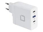 Dicota Universal PRO - Netzteil - GaN-Technologie - 100 Watt - 5 A - PD 3.0, QC 4.0+ - 3 Ausgabeanschlussstell