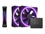 NZXT F Series F120 RGB DUO Triple Pack - Gehäuselüfter - 120 mm - Schwarz (Packung mit 3)